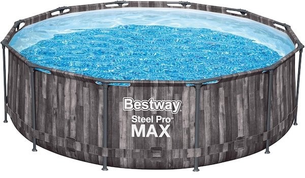 Piscina desmontable Bestway Steel Pro MAX efecto madera para jardín
